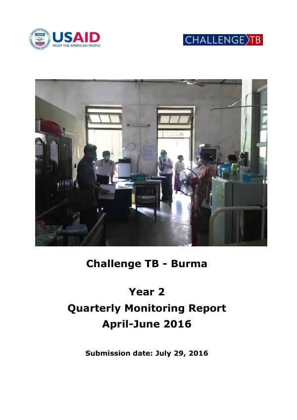 TB CARE Annual Work Plan and Budget