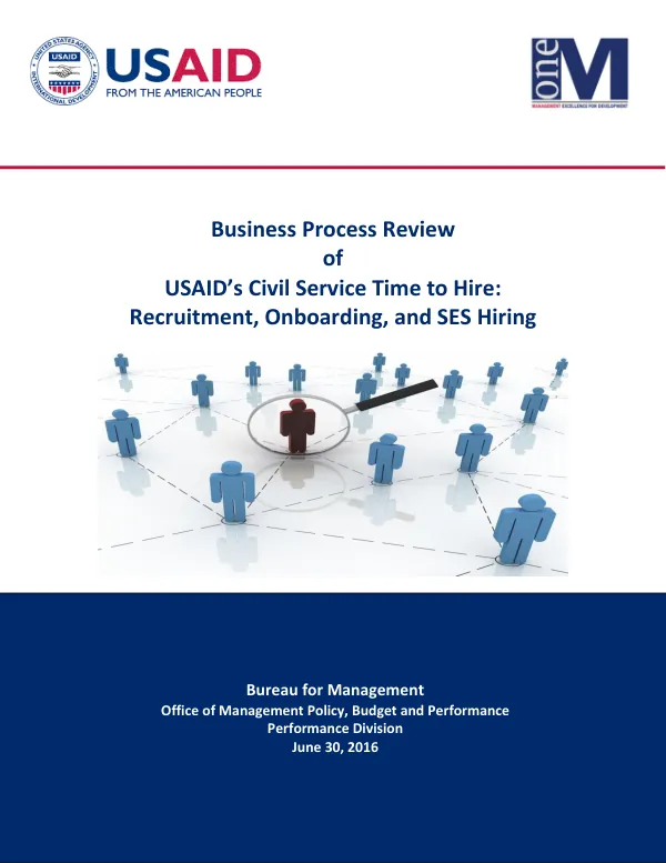 Business Process Review of Civil Service Recruitment, Onboarding, and SES Hiring