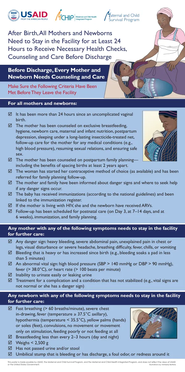 Before Discharge, Every Mother and Newborn Needs Counseling and Care
