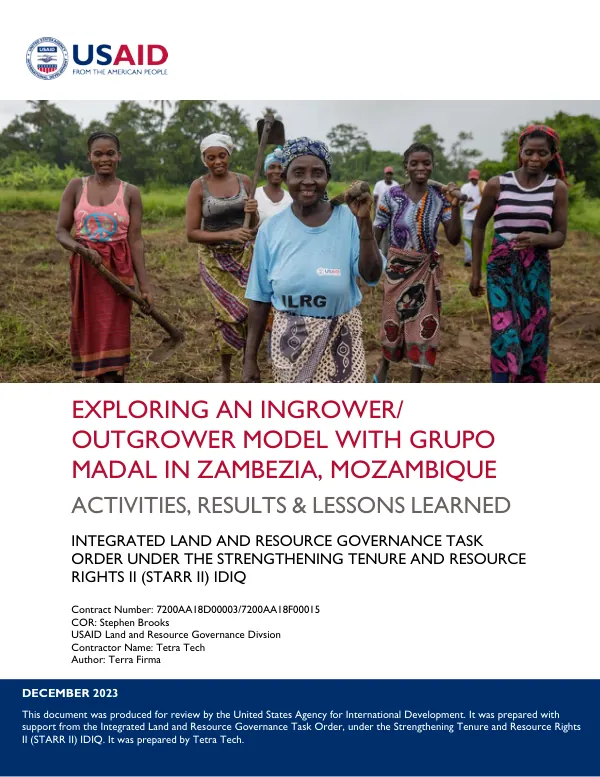Exploring an Ingrower/Outgrower Model with Grupo Madal in Zambezia, Mozambique