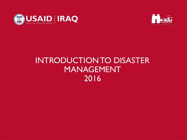 Disaster Management