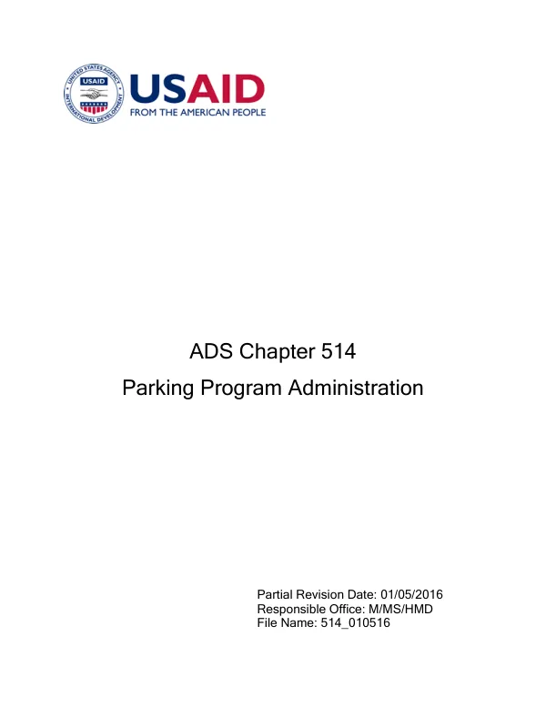 ADS 514 - Parking Program Administration