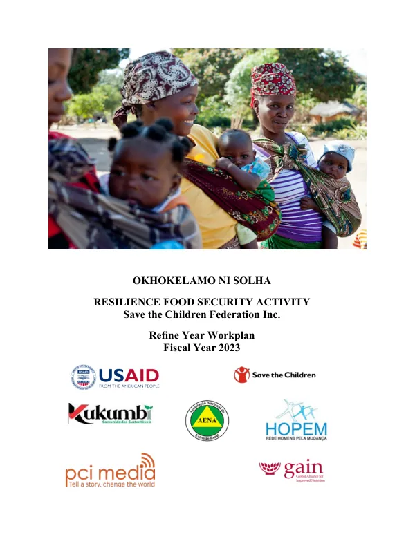 Refine Year Workplan for Okhokelamo ni Solha Resilience Food Security Activity