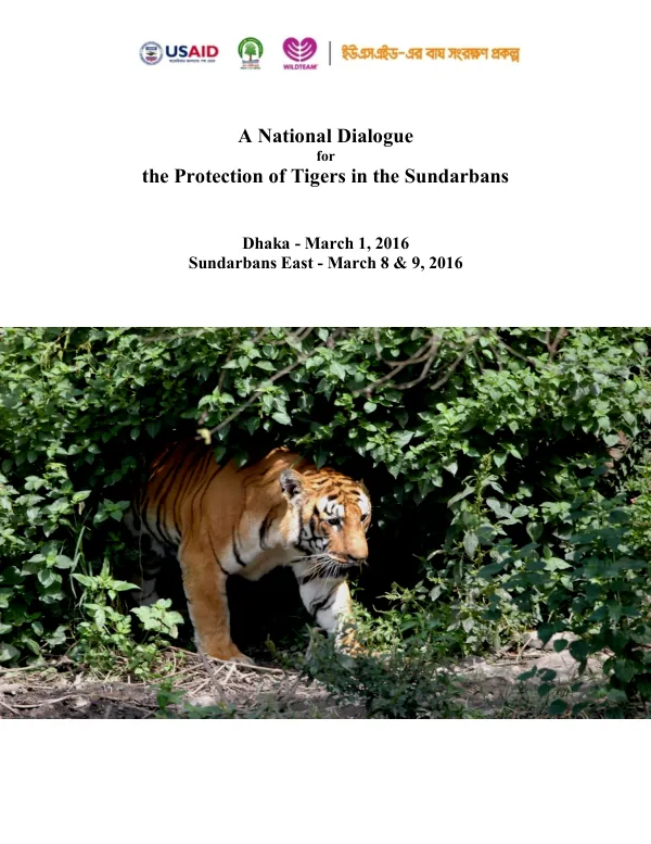 National Dialogue for the Protection of Tigers in the Sundarbans