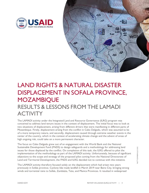 Final Report: LAND RIGHTS & NATURAL DISASTER DISPLACEMENT IN SOFALA PROVINCE, MOZAMBIQUE