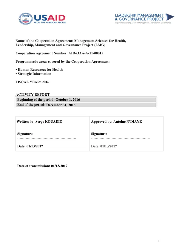 Matrice Rapport Trimestriel