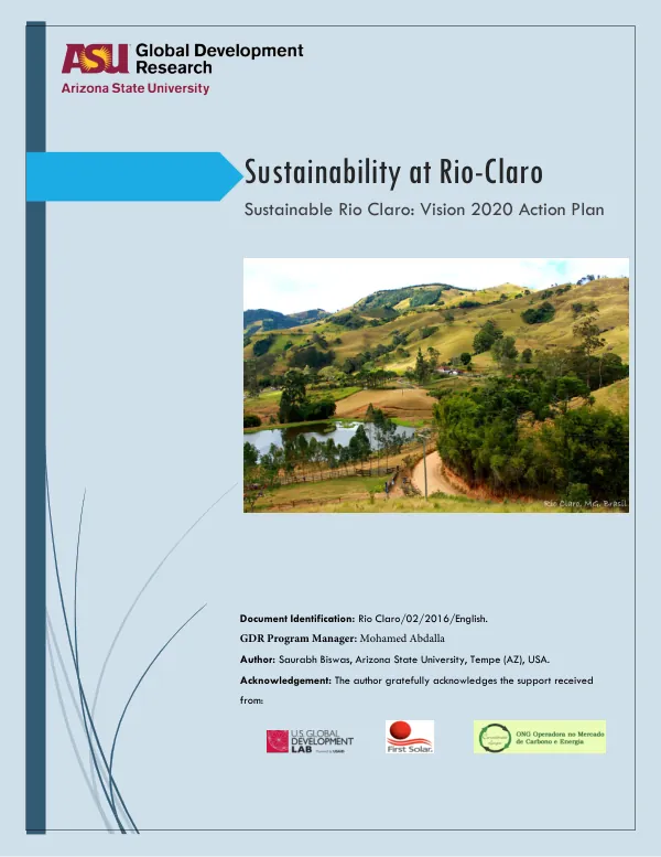 Sustainable Rio Claro: Vision 2020 Action Plan