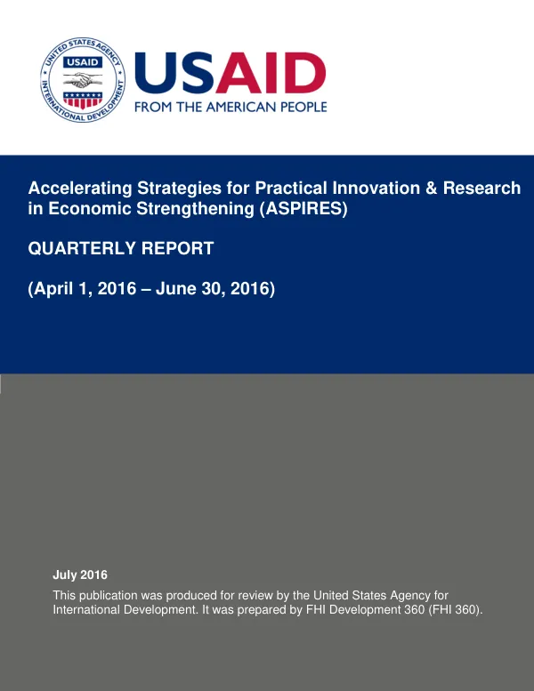 ASPIRES Quarterly Report FY2016 Q3