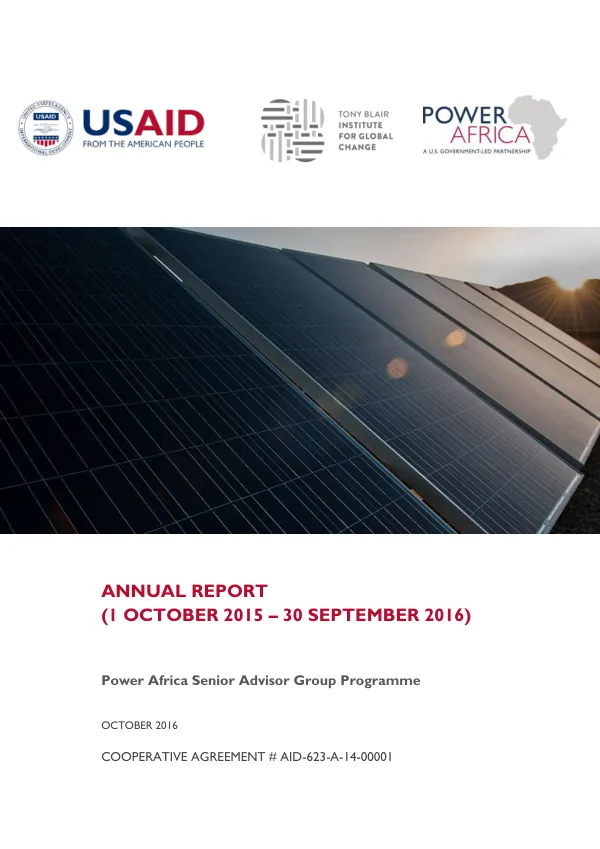 Annual Report (1 October 2015 – 30 September 2016)