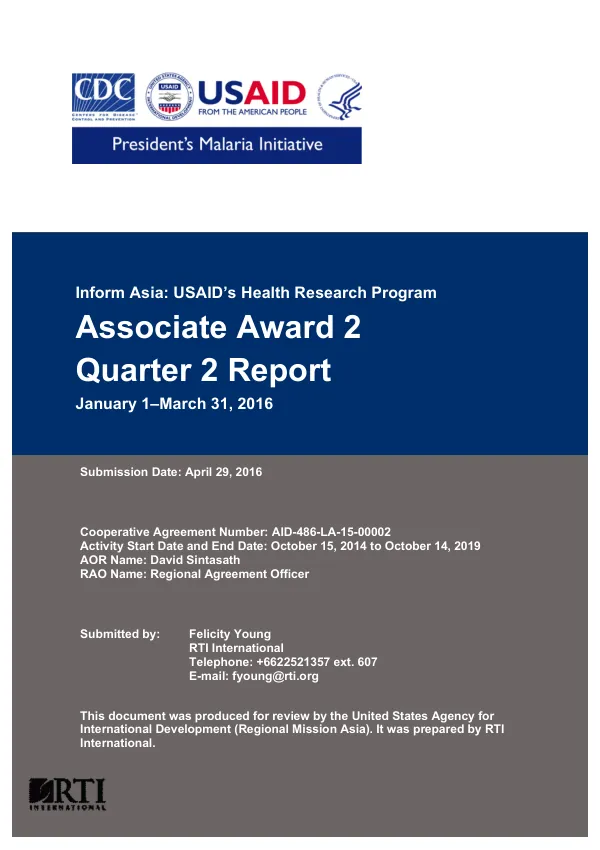 Inform!Asia:!USAID’s!Health!Research!Program!AA!2!