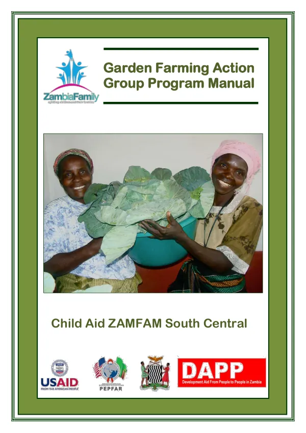 Garden Farming Action Group Program Manual