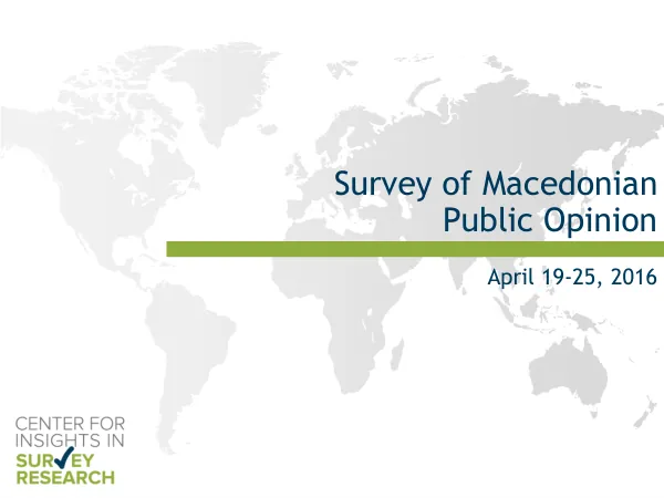 Survey of Macedonian Public Opinion