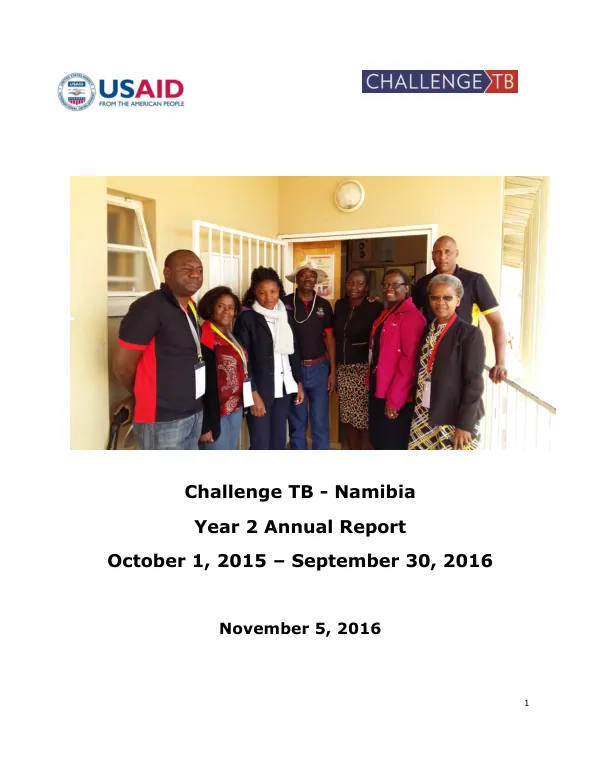 Challenge TB - Namibia Year 2 Annual Report