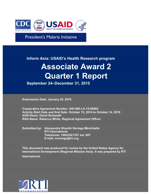 Inform'Asia:'USAID’s'Health'Research'program'