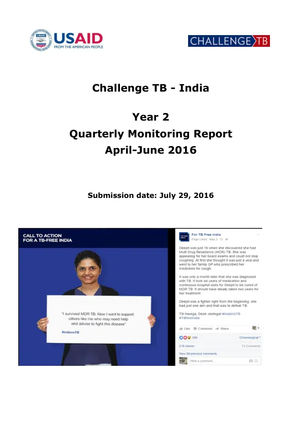 TB CARE Annual Work Plan and Budget
