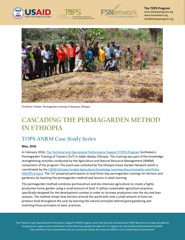 Cascading the Permagarden Method in Ethiopia