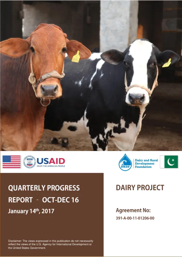 Quarterly Progress Report July-September 2016