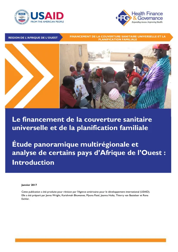 Financing of Universal Health Coverage and Family Planning: A Multi-Regional Landscape Study and Detailed Analysis of Select West African Countries