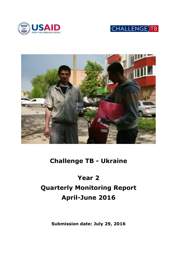 TB CARE Annual Work Plan and Budget