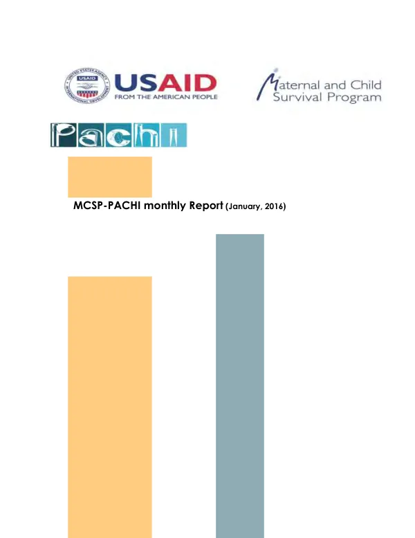 MCSP-PACHI monthly Report (January, 2016)