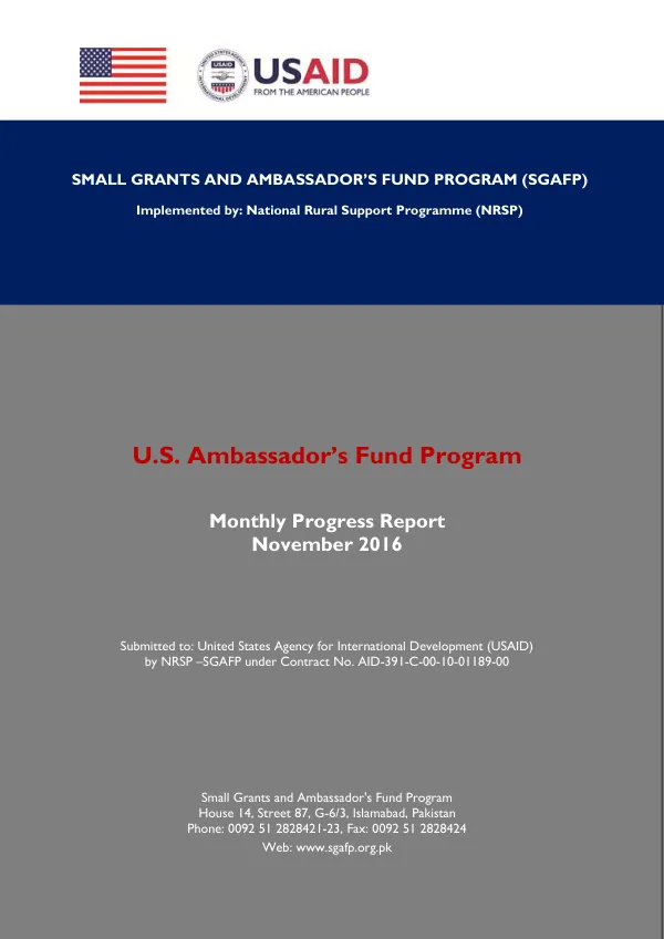 Small Grants & Ambassador’s Fund Program
