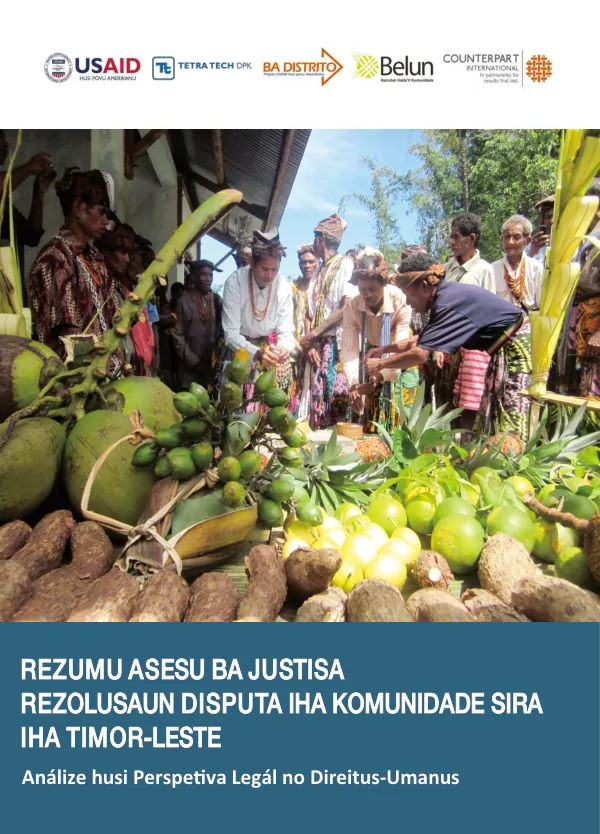 Rezolusaun Disputa Iha Komunidade Sira Iha Timor-Leste: Análize Husi Perspetiva Legál No Direitus-Umanus
