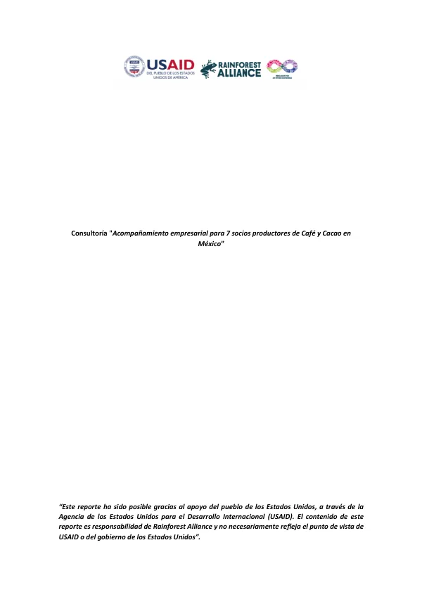Plan de Negocios de La Campesina del Cacao S.C.P.C. de R.L. de C.V.