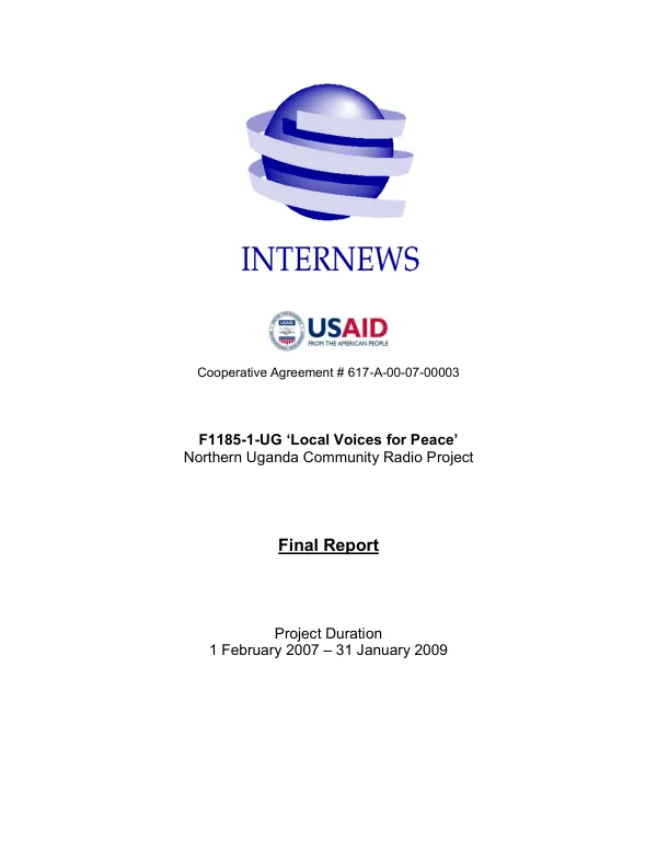 Local voices for peace : final report