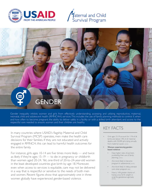 Maternal and Child Survival Program (MCSP) - Empowering Women and Girls for Better Health Outcomes