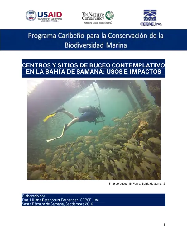 Centros y sitios de buceo contemplativo en la Bahía de Samaná: usos e impactos