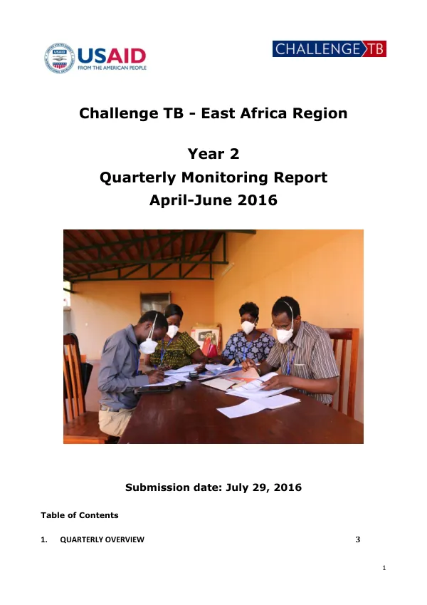 TB CARE Annual Work Plan and Budget