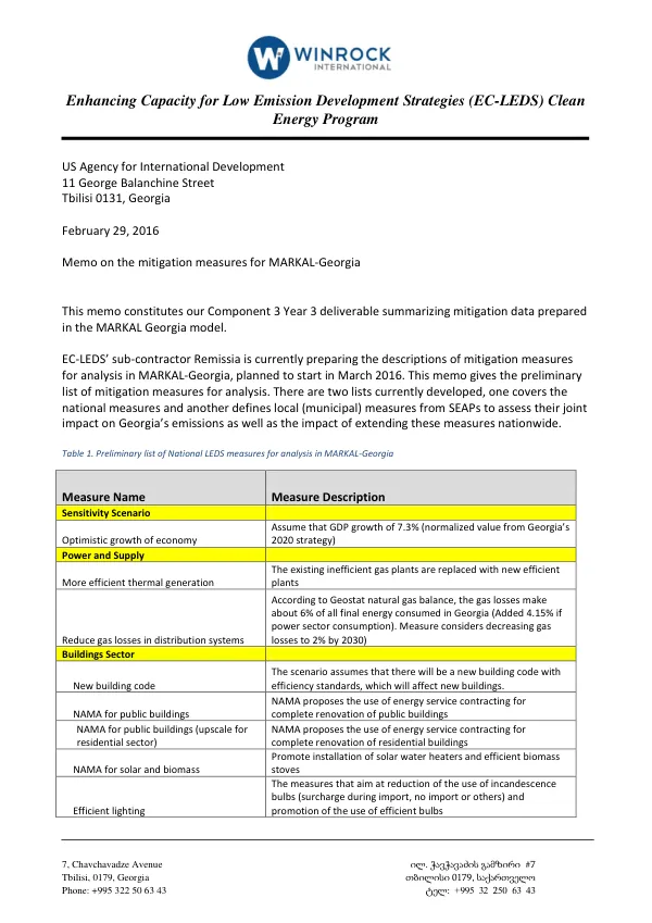Enhancing Capacity for Low Emission Development Strategies (EC-LEDS) Clean Energy Program
