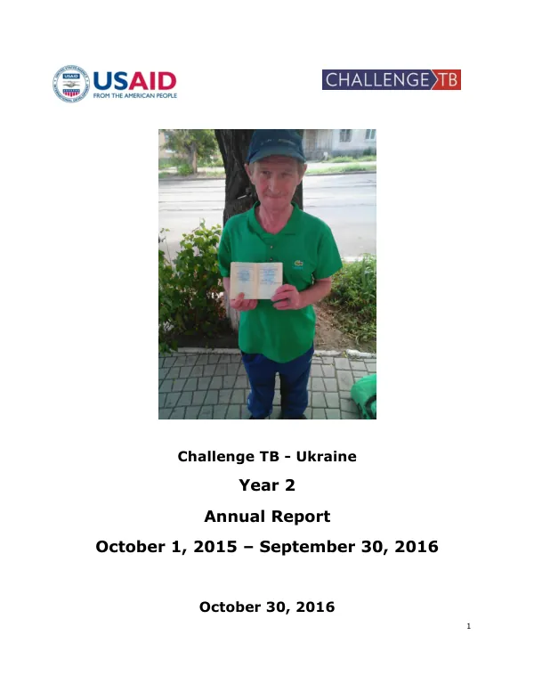 Annual Report: Challenge TB - Ukraine Year 2