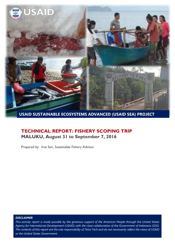 Technical Report: Fisheries Scoping Trip, Maluku