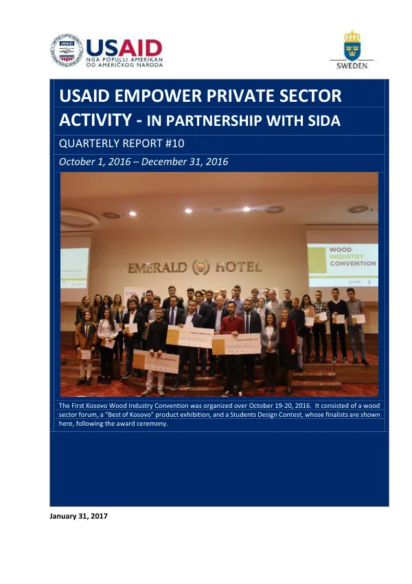 EMPOWER Private Sector - Quarterly Report #10 Y3 - Oct - Dec 2016
