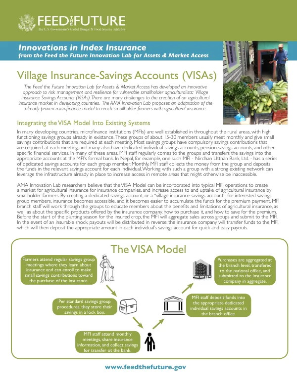 Village Insurance-Savings Accounts (VISAs): Integrating the VISA Model Into Existing Systems