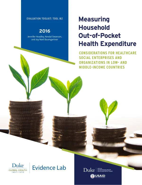 Measuring Household Out-of-Pocket Health Expenditure: Considerations for Health Social Enterprises in Low- and Middle-Income Countries