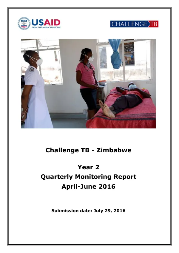 TB CARE Annual Work Plan and Budget