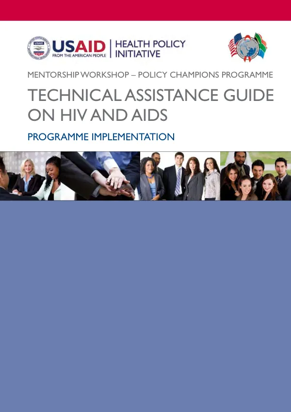 Technical assistance guide on HIV and AIDS : programme implementation