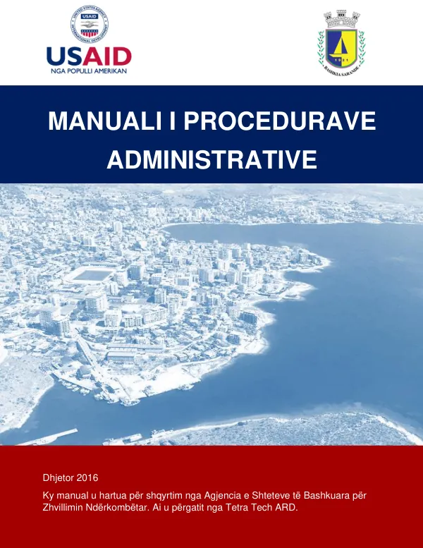 Manuali i Procedurave Administrative të Bashkisë Sarandë