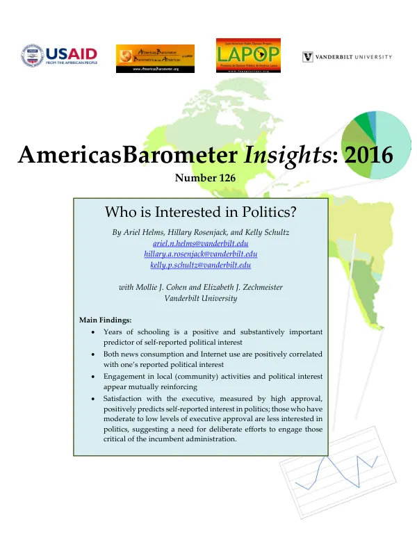 AmericasBarometer Insights: 2016