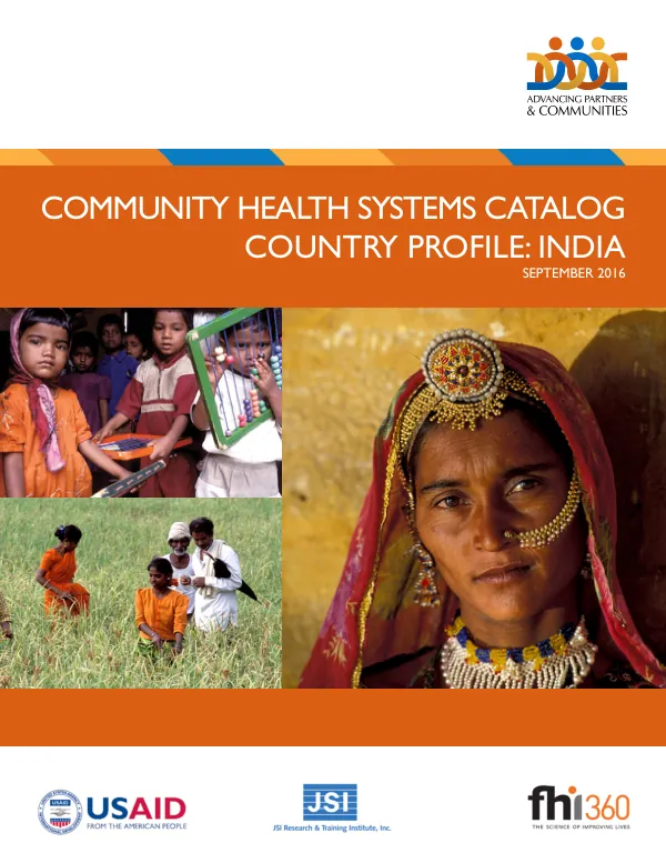Community Health Systems Catalog Country Profile: India - September 2016