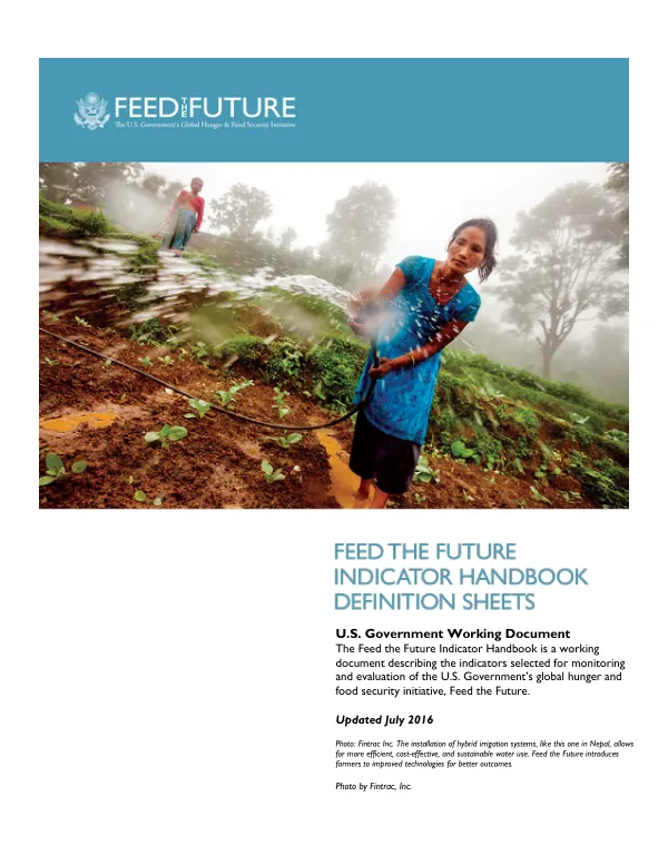 Feed the Future Indicator Handbook Definition Sheets