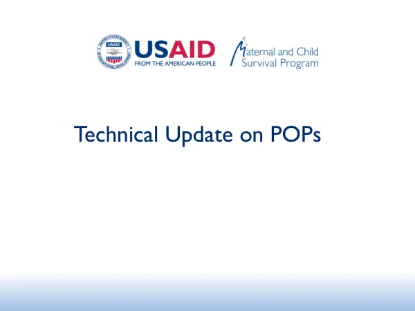 Technical Update on POPs