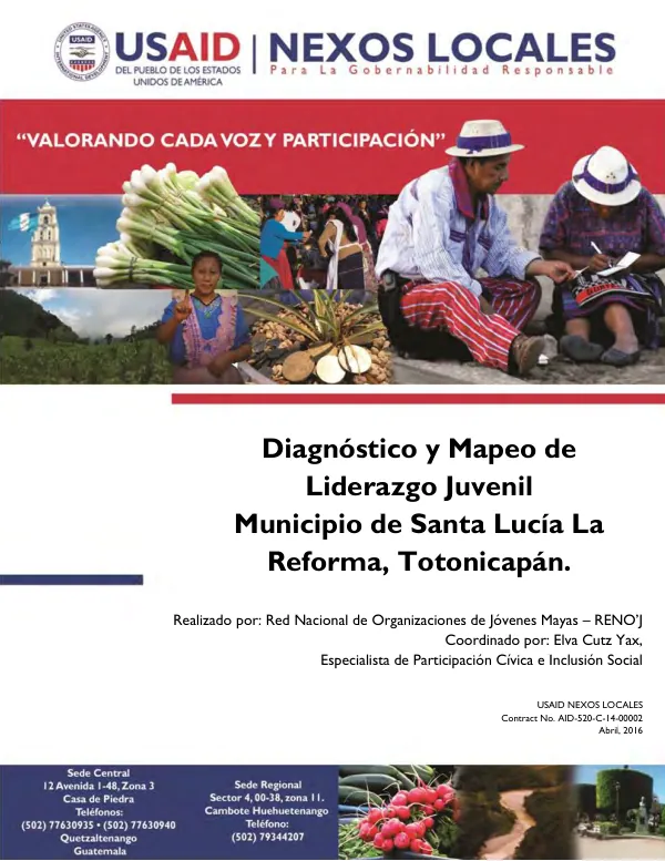 Diagnóstico y Mapeo de Liderazgo Juvenil: Santa Lucía La Reforma