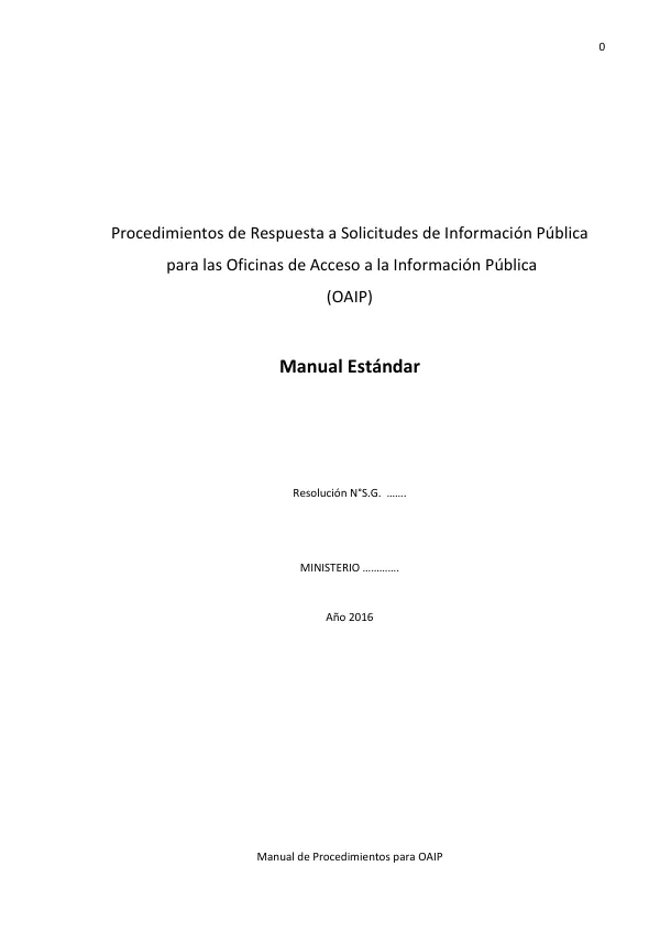 Manual de Procedimientos para OAIP