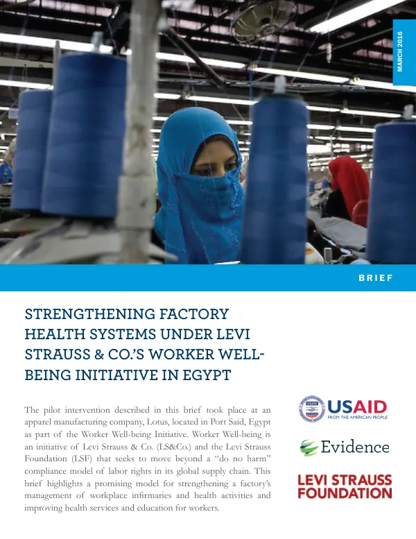 Strengthening Factory Health Systems Under Levi Strauss & Co.'s Worker Well-being Initiative in Egypt