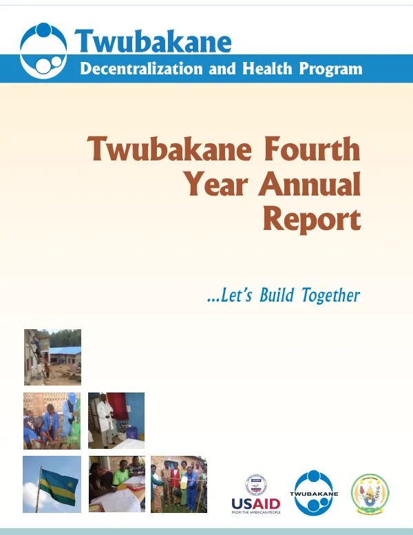 Twubakane fourth year annual report