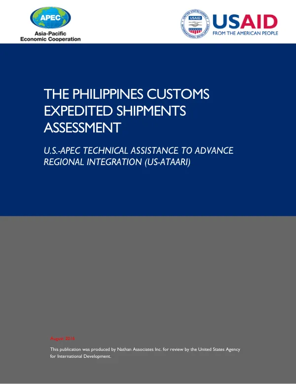Final APEC Philippines Expedited Shipments Assessment