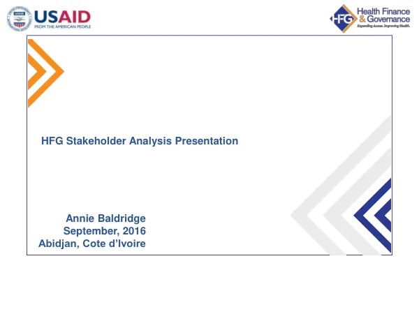 Stakeholder Analysis for DRM for Health